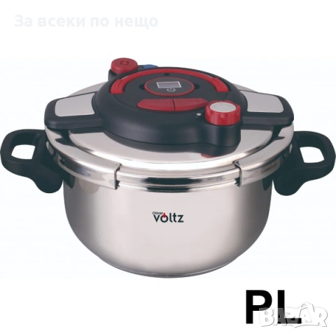 Тенджера под налягане Oliver Voltz OV51311B9, 9 литра, Индукция, Многослойно термо дъно Код P2507