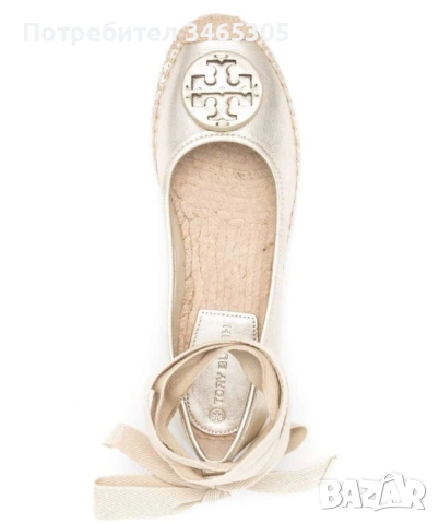 Tory Burch дамски еспадрили златни 37, снимка 7 - Дамски ежедневни обувки - 54663635
