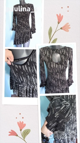 Три различни броя / Уникална рокля "MYBC"(вълна), Burda и Sparkling dress, снимка 16 - Рокли - 36473533