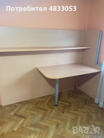 легло с матрак  и бюро, снимка 2 - Спални и легла - 54616048