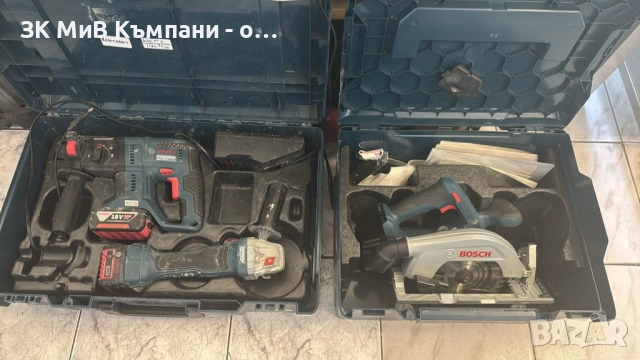 Комплект Bosch GWS 180 Li,Bosch GKS 185 Li,Bosch GBH 180 Li, снимка 2 - Перфоратори - 54445608