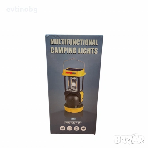 Соларен мултифункционален къмпинг фенер - прожектор HW 1277-W, снимка 6 - Къмпинг осветление - 54105862
