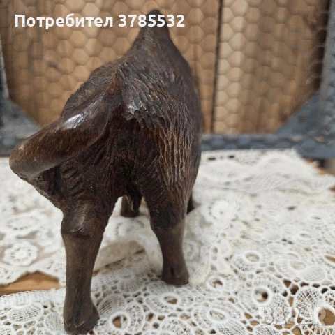 Дървен бик, снимка 3 - Статуетки - 55038273