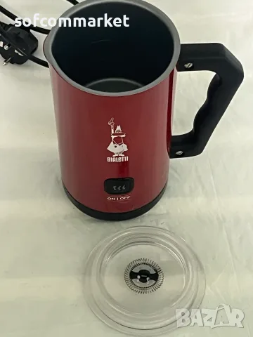 Електрически пенообразувател за мляко Bialetti MKF02 Rosso (Отлично състояние)