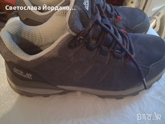 Jack Wolfskin - Дамски туристически обувки, Refugio Texapore Low, водоустойчиви, дишащи, тъмносиньо/