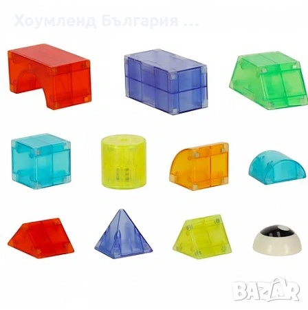 Магнитен LED Конструктор 32 елемента, снимка 6 - Конструктори - 54332064