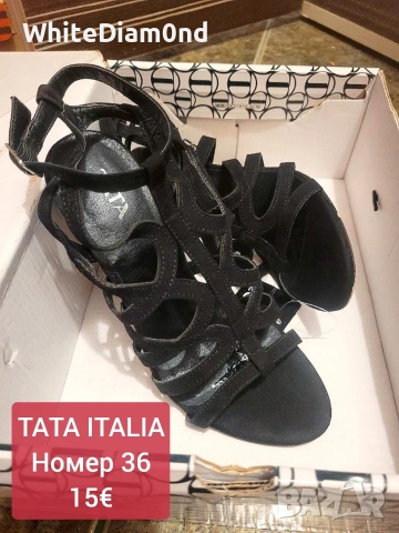 Черни сандали на ток TATA ITALIA номер 36
