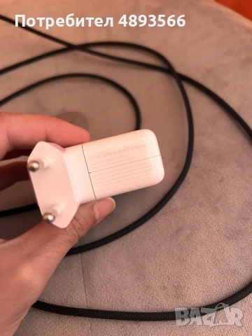 Apple USB-C Power Adapter 70W + магнитен кабел MagSafe 3 за MacBook – нови серии, снимка 7 - Лаптоп аксесоари - 55369979