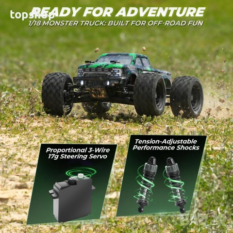 Чисто нов HAIBOXING 18859E 4X4 – Бърз офроуд джип (36 km/h) с две батерии  , снимка 2 - Коли, камиони, мотори, писти - 54437891