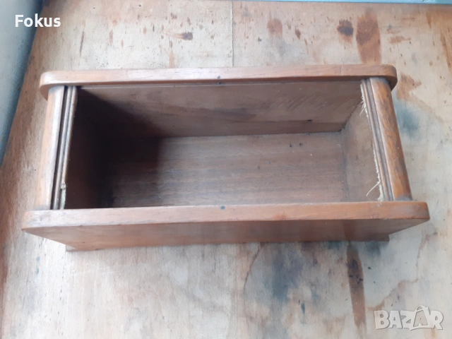 Страхотна антикварна дървена кутия с вратичка тип хармоника, снимка 5 - Антикварни и старинни предмети - 54031703