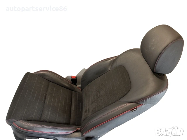 Предна лява седалка N Line стил, черна кожа/полукожа за Hyundai Tucson (2019)