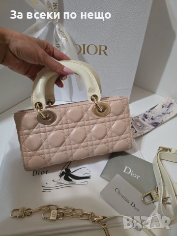 Dior D-Joy Дамска Розова Чанта От Агнешка Кожа Код Brand Luxury Fashion5, снимка 4 - Чанти - 54953084