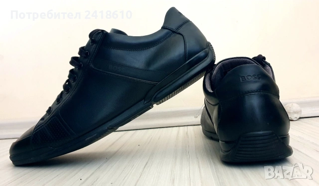 Hugo Boss Leather Mens Size  46 - 30см ОРИГИНАЛ! Мъжки спортно - елегантни обувки от естествена кожа