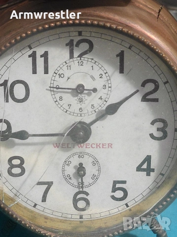 Стар Немски Механичен Часовник Будилник Junghans , снимка 2 - Антикварни и старинни предмети - 54000954