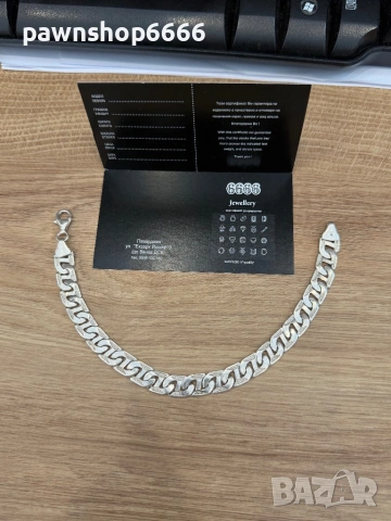 Сребърна гривна 925 проба, снимка 3 - Гривни - 54764191