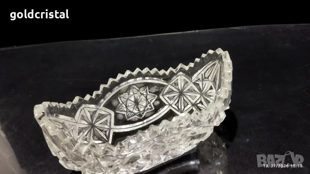 кристална купа гондола, снимка 3 - Антикварни и старинни предмети - 55335050