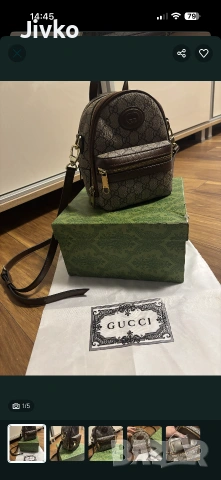 Мини раница Gucci , мини чанта balenciaga, снимка 3 - Чанти - 55155570