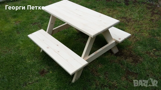 Масичка с пейки за деца -85х80х50см. - 49 €., снимка 4 - Други - 54012119