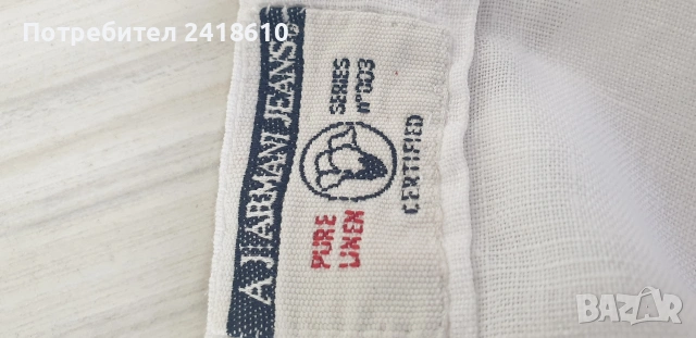 Armani Jeans 100% Лен / Womens Size M  ОРИГИНАЛ! Дамска Ленена Риза!, снимка 9 - Ризи - 54883181