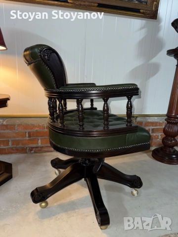 Chesterfield /Честърфийлд Луксозен капитански офис стол, снимка 10 - Столове - 55286389