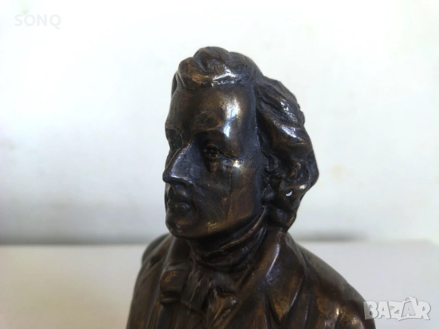 Колекционерски Бронзов Бюст - Фредерик Шопен, снимка 4 - Антикварни и старинни предмети - 54350503
