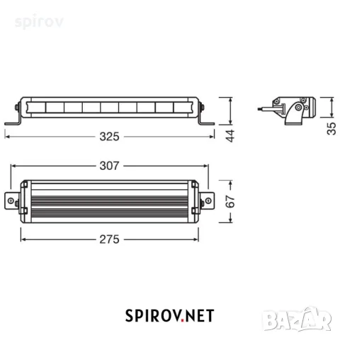 LED бар OSRAM LEDriving LIGHTBAR VX250-SP 12/24V 1500lm 6000K, снимка 4 - Външни лампи - 55701831