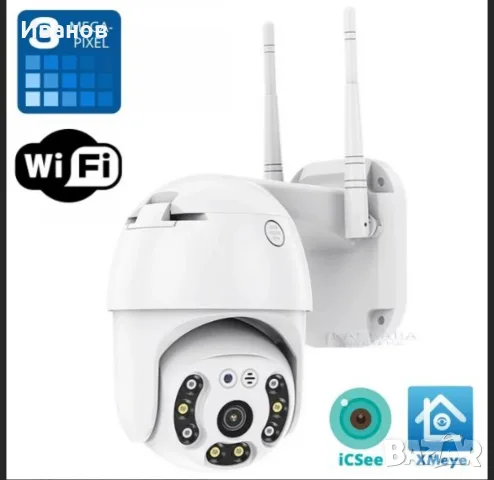 Външна wi-fi Куполна Камера 5mp, 3mp, iCSee, снимка 6 - IP камери - 55326516