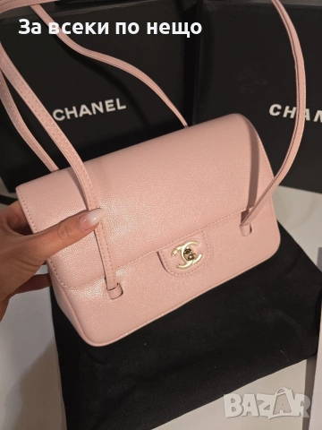 Chanel Preppy Coco Baby Pink Дамска Чанта От Естествена Телешка Кожа Код Brand Luxury Fashion30, снимка 5 - Чанти - 54960997