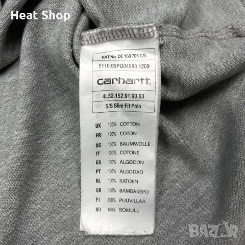 Мъжка поло тениска Carhartt S/S Slim Fit Polo Shirt, снимка 6 - Тениски - 55355764