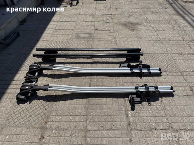 греди + 2 багажника за таванен монтаж за велосипеди "THULE"