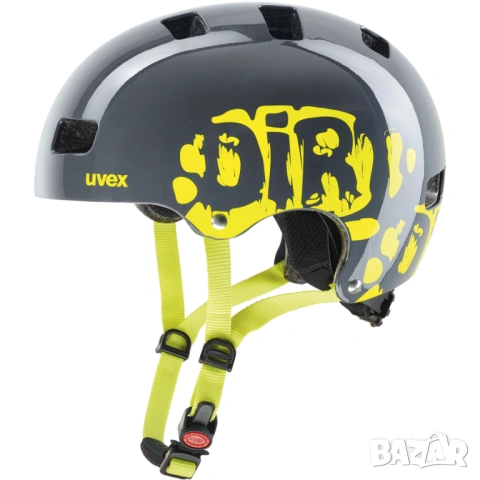 Детска каска Uvex kid 3 dirtbike grey lime в добро състояние