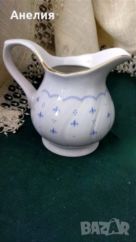 Fena porcelain - нежност! Чайник,каничка ,захарница, снимка 5 - Чаши - 54875443