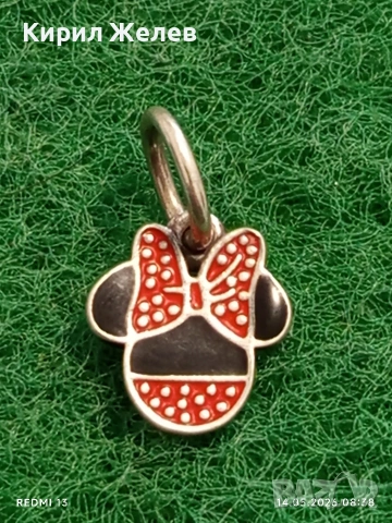 Сребърна висулка Pandora Disney Minnie Mouse марково бижу 41723, снимка 2 - Колиета, медальони, синджири - 54546792