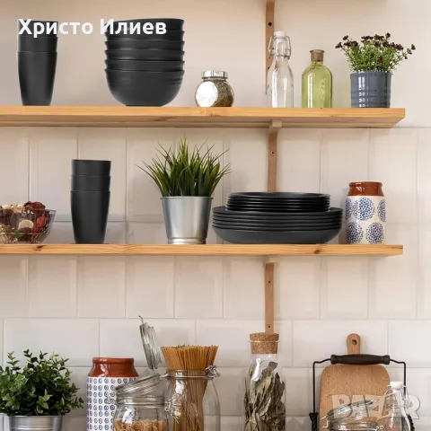 Комплект пластмасов сервиз чинии и чаши 16 части , снимка 5 - Сервизи - 55309344