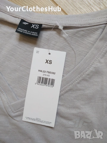 НОВА 4F XS size Дамска тениска 100% памук, снимка 3 - Тениски - 54961436