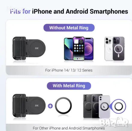 JJC Magnetic Phone Grip – магнитен грип за телефон MagSafe Магсейф, снимка 3 - Аксесоари за Apple - 55412250