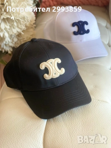шапка Селин*Celine TRIOMPHE BASEBALL CAP IN COTTON, снимка 2 - Шапки - 54879367