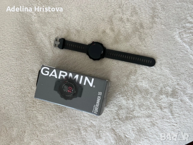 Garmin Forerunner 55 GPS спортен часовник – отлично състояние, с кутия и зарядно, снимка 2 - Друга електроника - 54768285