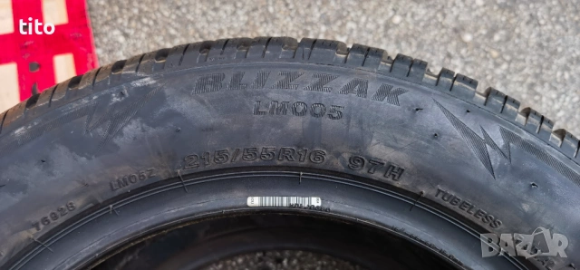 215/55 R16 98H BRIDGESTONE BLIZZAK LM005, снимка 5 - Гуми и джанти - 54048455