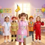 Комплект детски инструменти, дървени играчки Монтесори за 3-5 години, 47 части, снимка 9