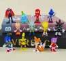 12 броя фигурки на Sonic The Hedgehog, Super Sonic Metal, Sonic Knuckles, Shadow Werehog Соник, снимка 2