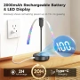 Акумулаторни вентилатори за маса, 2000mAh, 20 часа, LED дисплей, 4 броя, снимка 2