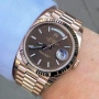 Rolex Day-Date 40mm President Rose Gold Chocolate Dial Diagonal Motif Различни Варианти, снимка 11