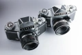 Exakta Varex IIb 2 броя фотоапарати обективи - Zeiss Tessar, Meyer Oreston 50mm, снимка 2