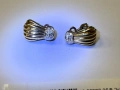 Дизайнерски Златни обеци с диаманти - 8.38 грама - 0.44ct, снимка 7