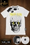Philipp Plein бяла мъжка тениска Dollar Skull – S, M, L, XXL, снимка 1