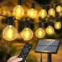 Нови Градински соларни лампи гирлянд 20 метра G40 дистанционно таймер IP44, снимка 1