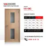 Интериорна MDF врата Златен Дъб Модел КМ2 | 70/80/90 см | PVC покритие | Пълен комплект, снимка 2