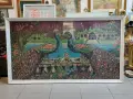 ОГРОМЕН СОЦ.КОВЬОР С ПАУНИ УНИКАТ РАМКИРАН, снимка 3