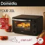 Електрическа фурна Domedia 20L, 1300W, 3 програми, черна, снимка 1